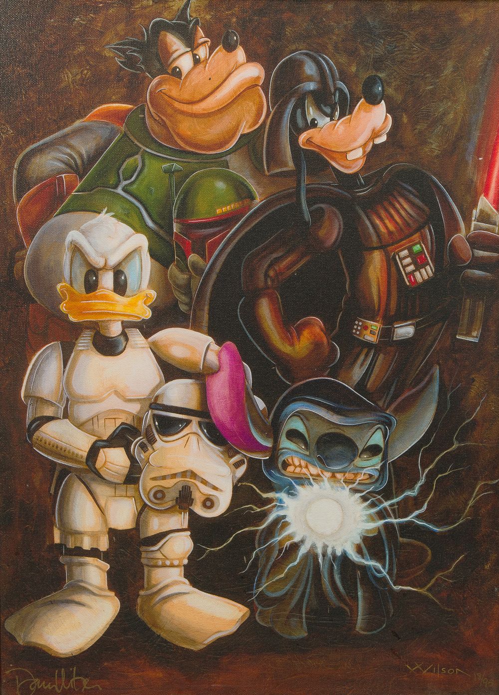 Disney - Darren Wilson (American, 20th Century) 'Sith' Giclee on Canvas 
Undated, signed lower 