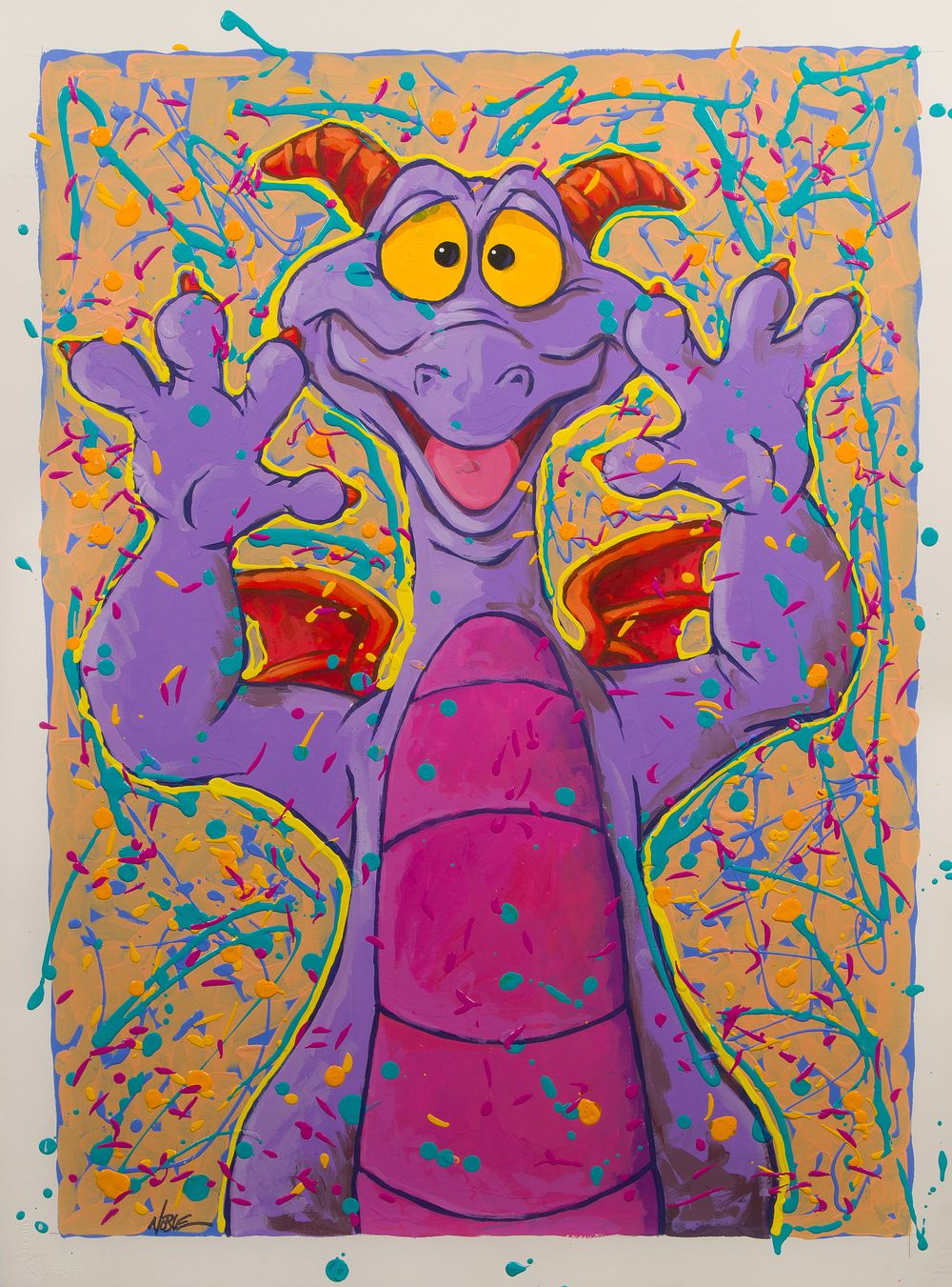 Disney - Randy Noble (American, 20th Century) 'Figments Splash' Acrylic on Paper 
2008, signed 