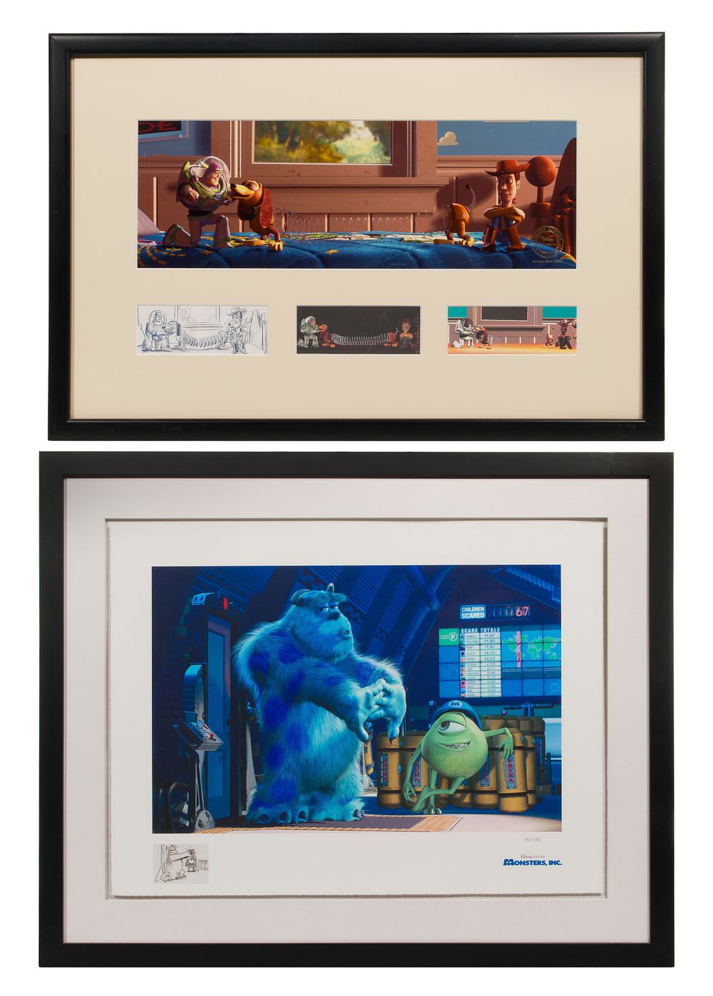 Disney - Disney / Pixar Movie Prints 
(2) items including 'Slinky Dogs New Friend' cibachrome 