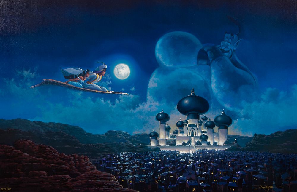 Disney - Rodel Gonzales (American, 20th Century) 'Flight over Agrabah' Giclee 
Undated, signed 