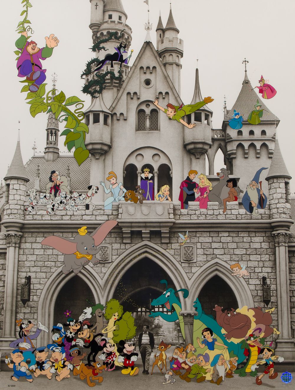 Disney - Disney 'Walt's 100 Years of Magic' Sericel 
A hand painted cel having various characters 