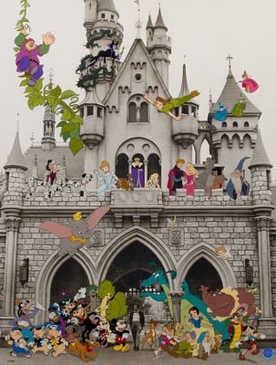 Disney - Disney 'Walt's 100 Years of Magic' Sericel A hand painted cel having various characters