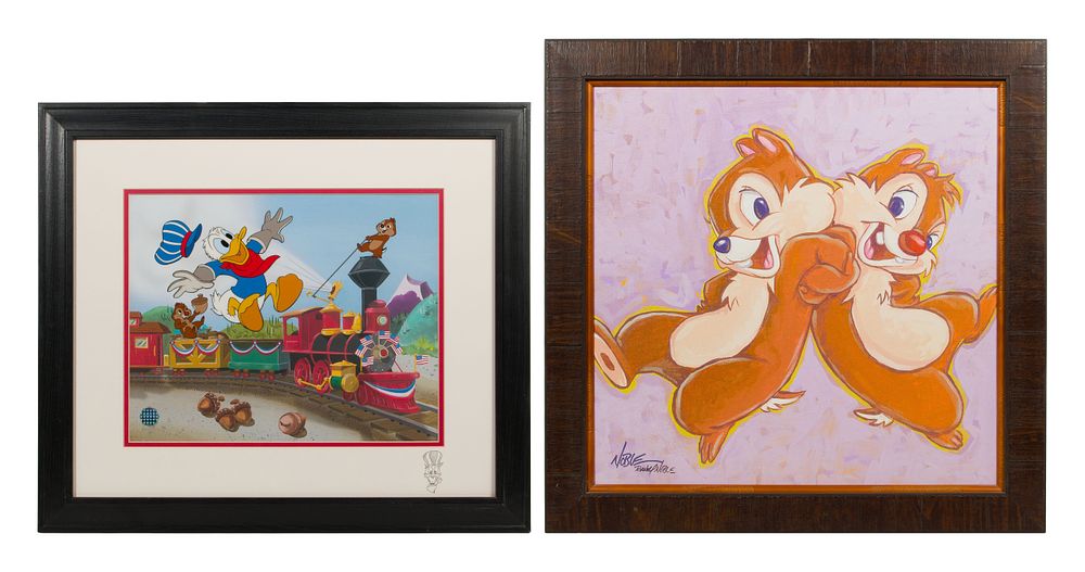 Lot 152: Disney Animation Giclee on Canvas and Sericel