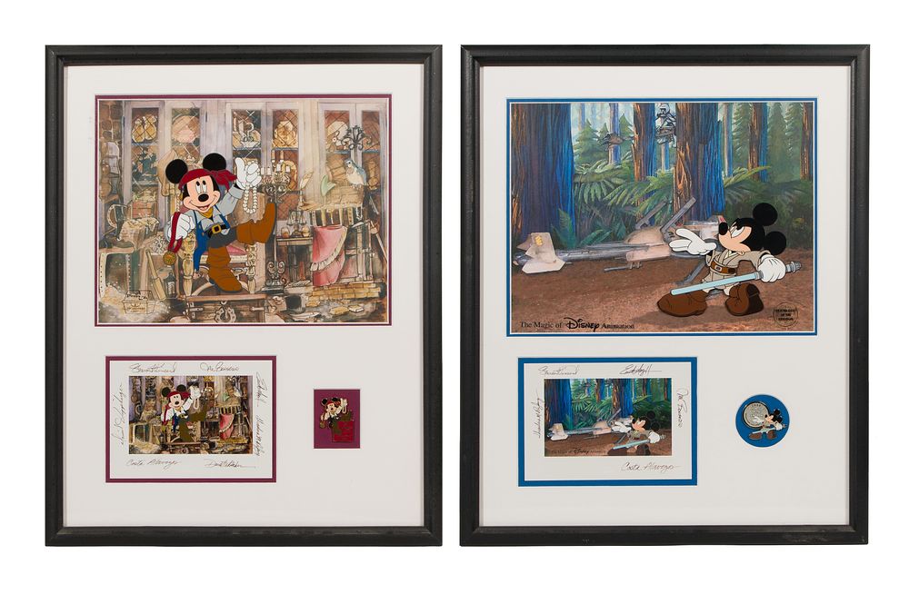 Lot 153: Disney Sericel, Pin and Artist Signed Card Sets