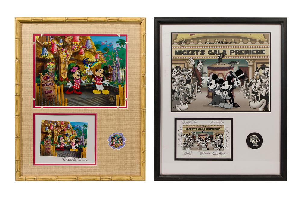 Lot 154: Disney Sericel, Pin and Artist Signed Card Sets