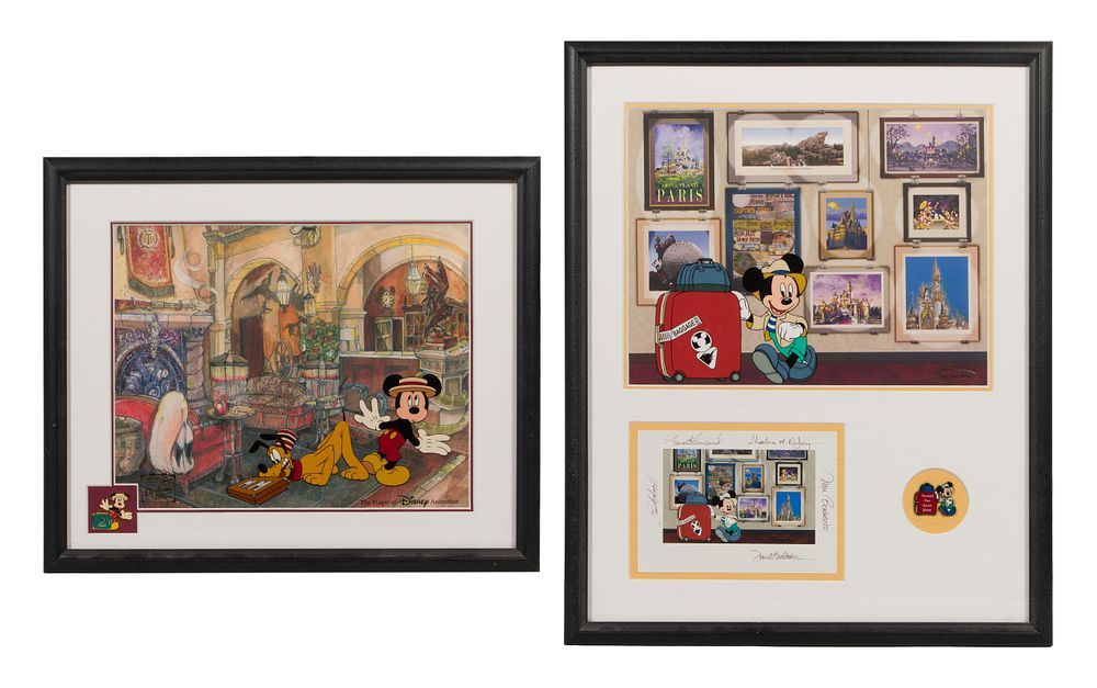 Lot 155: Disney Framed Sericel and Pin Sets