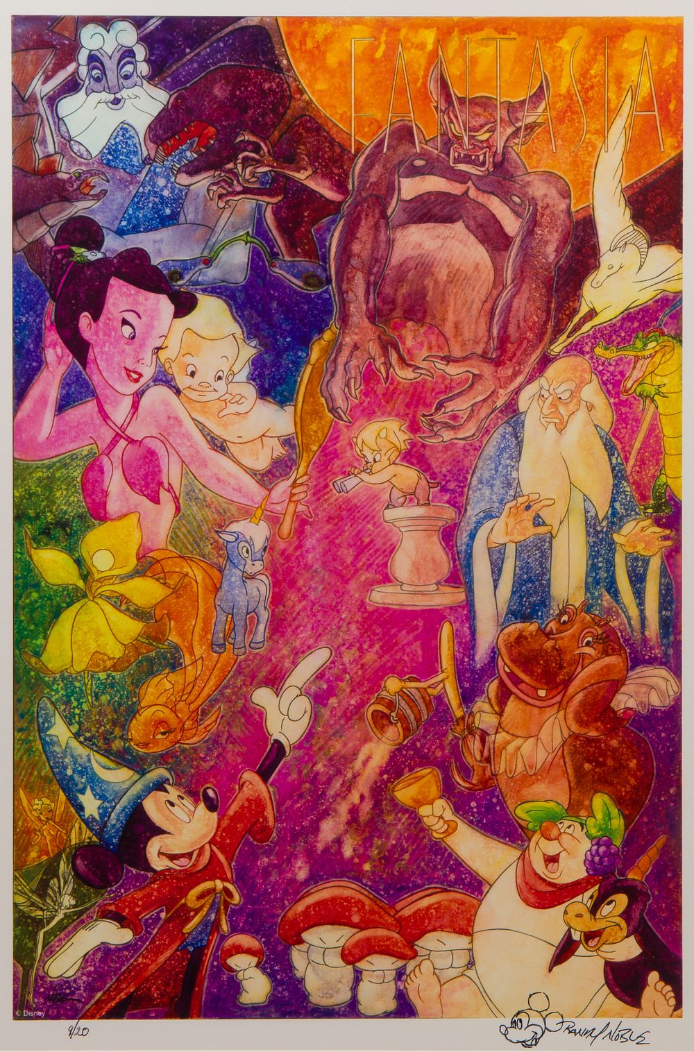 Lot 171: Randy Noble (American, 20th Century) 'Fantasia' Giclee on Paper