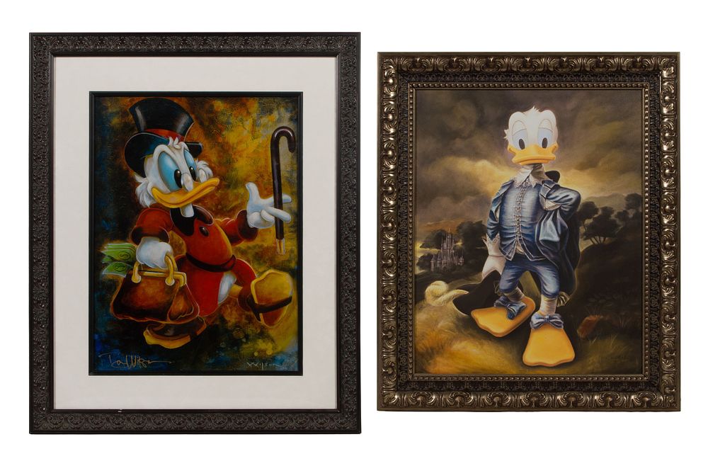 Lot 173: Disney Portrait Giclees on Canvas