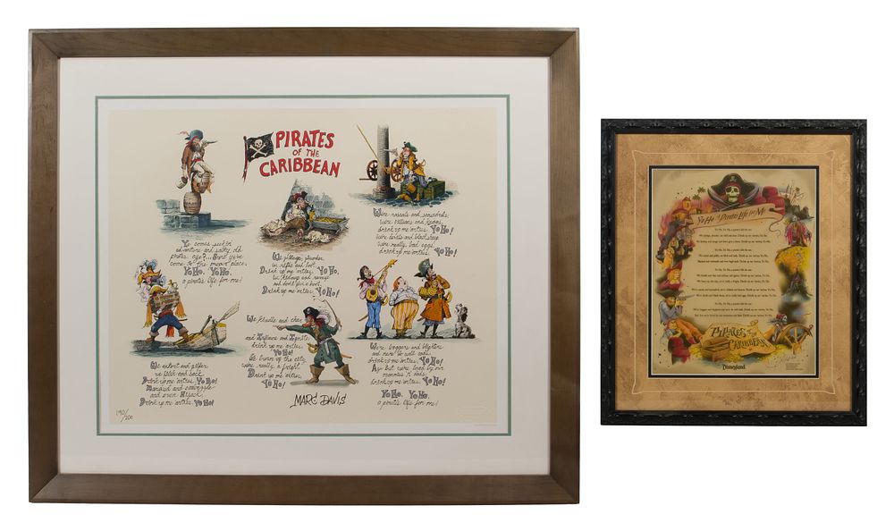 Lot 174: Marc Davis (American, 20th Century) 'Pirates Doggerel' Serigraph