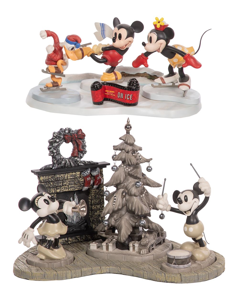 Lot 210: Disney Classics Collection 'Mickey Mouse On Ice' and 'Hooray For the Holidays' Figurine Sets