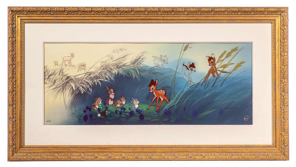 Lot 249: Disney 'Good Morning, Young Prince' Hand Painted Cel Set-Up