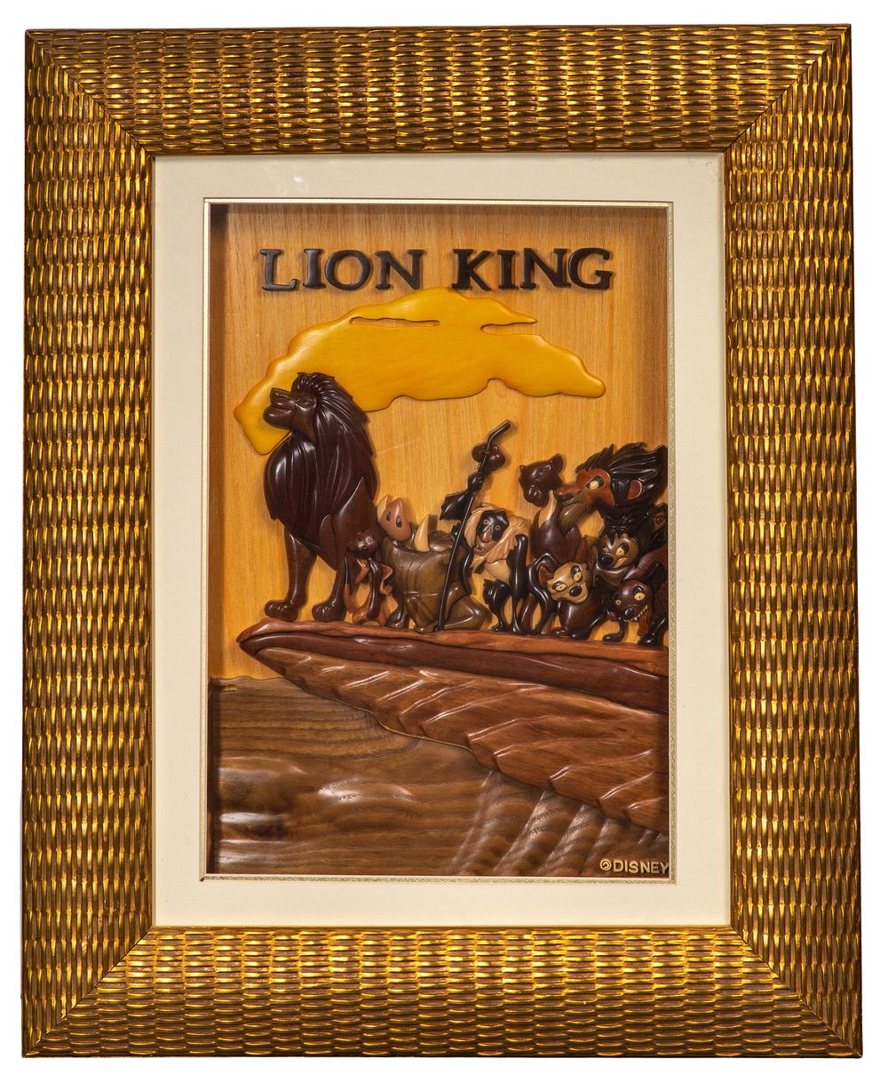Lot 251: Gordon King (American, 20th Century) 'Lion King' Cast Resin Relief
