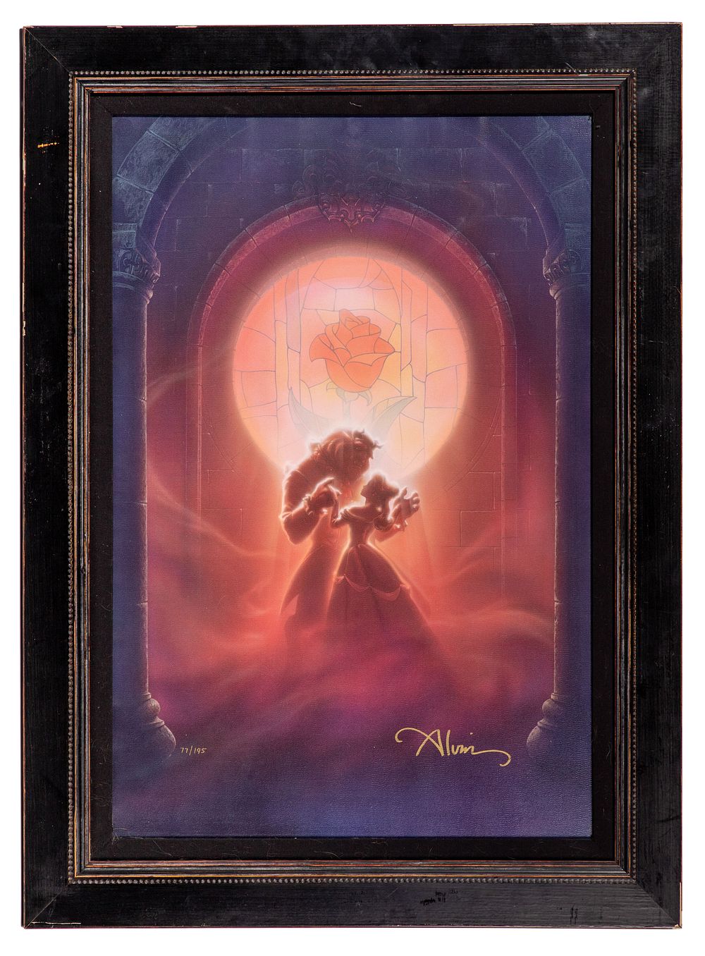 Lot 280: John Alvin (American, 1948-2008) 'Beauty and the Beast' Giclee on Canvas