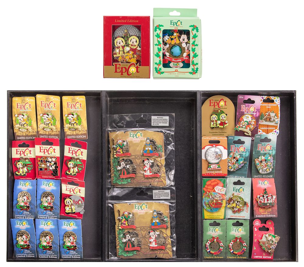 Lot 320: Disney Epcot Christmas Pin Assortment
