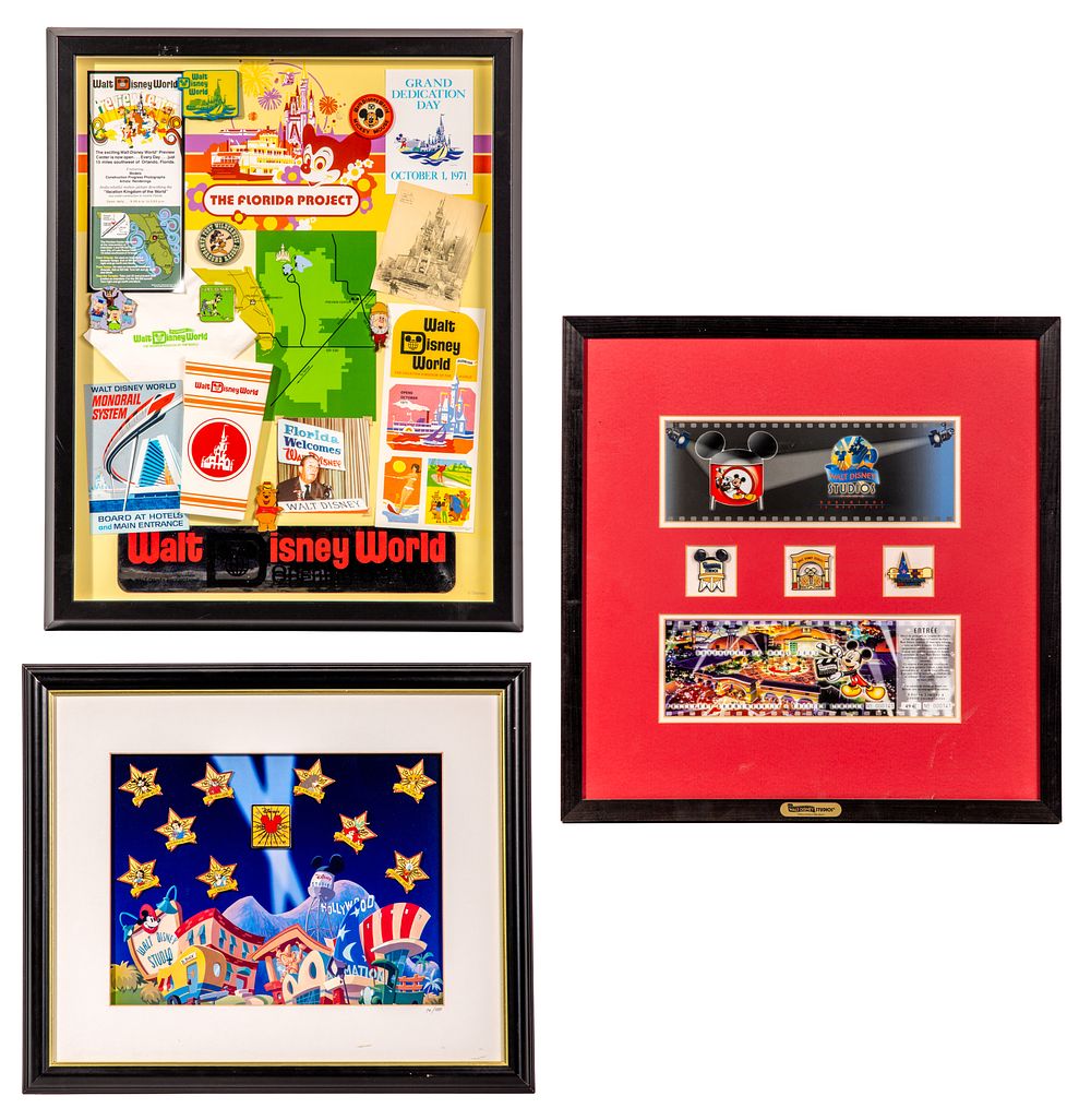 Lot 346: Disney Framed Pin Sets