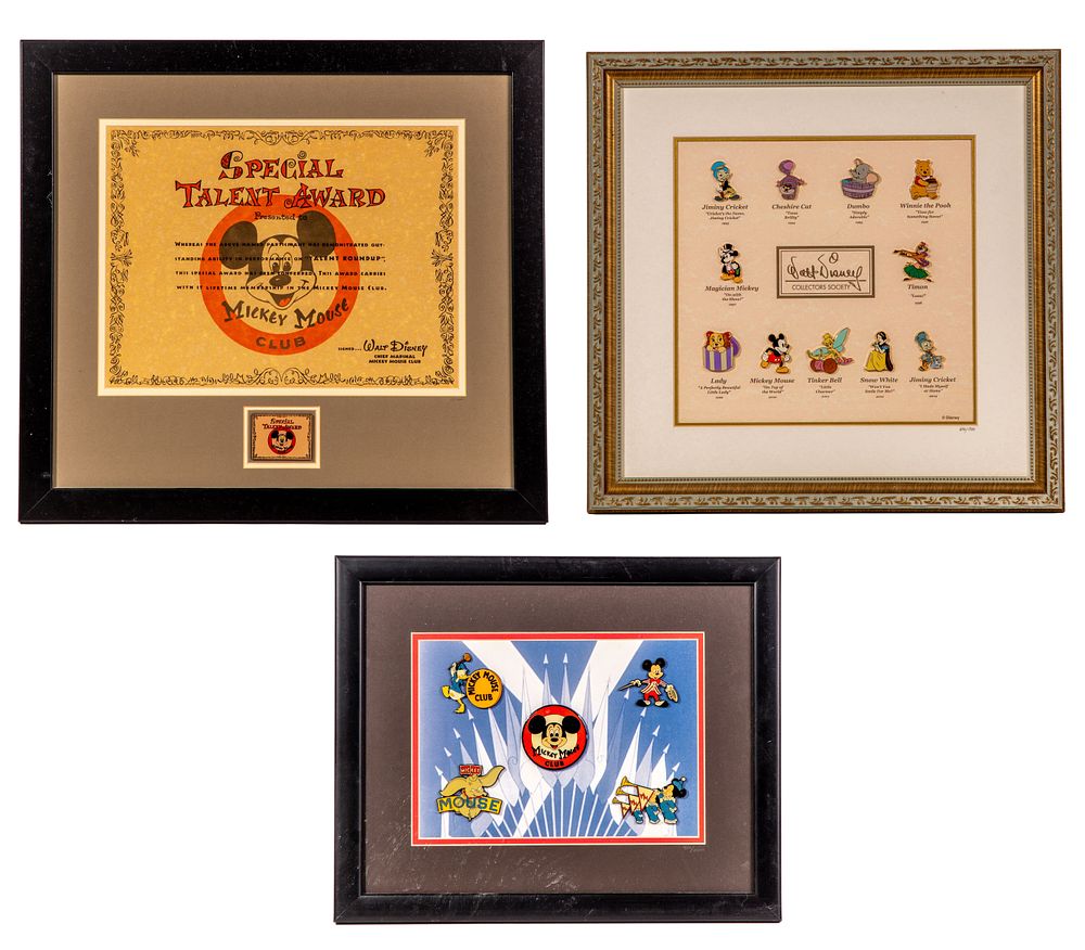 Lot 349: Disney Framed Pin Set Assortment