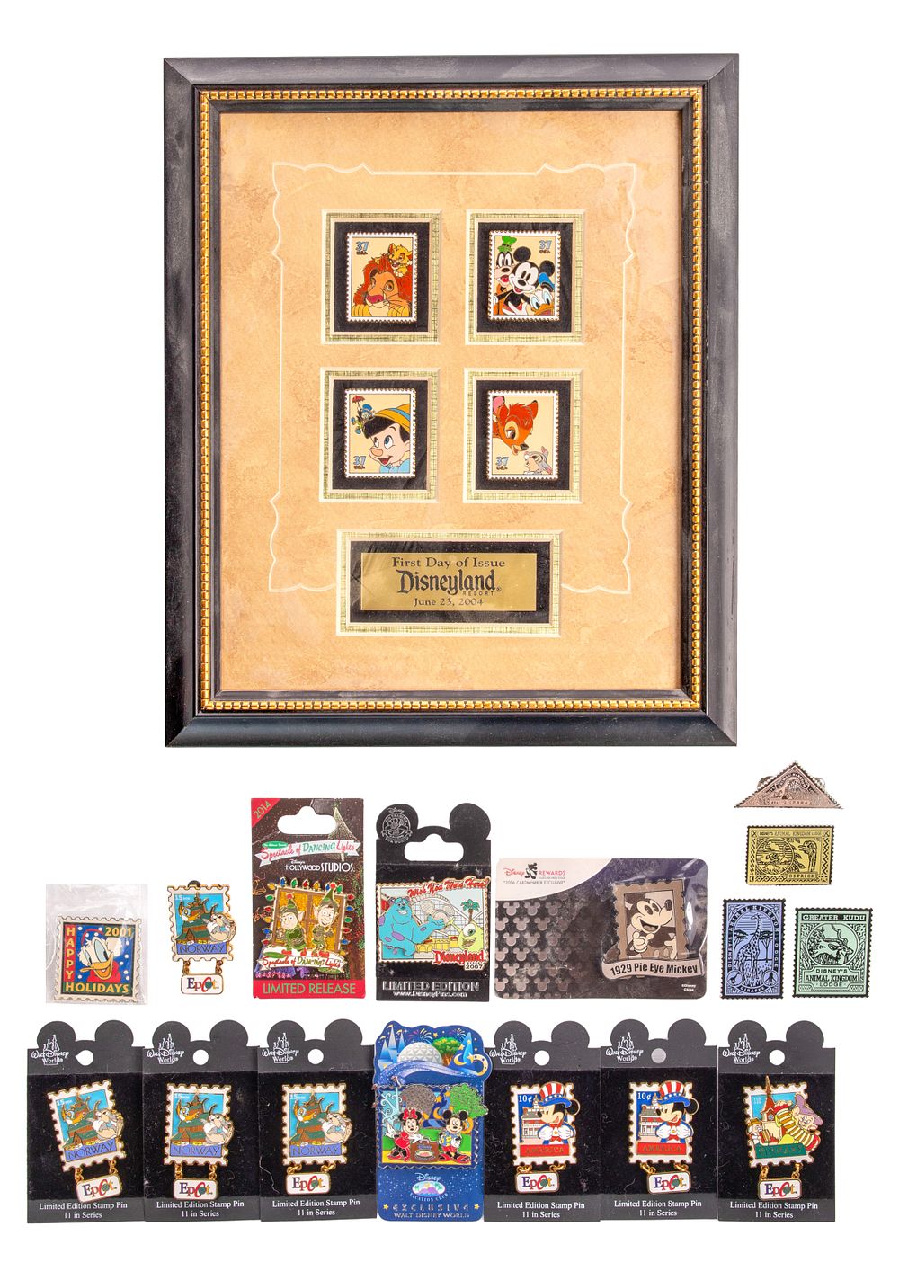 Lot 423: Disney Postage Stamp Pin Assortment