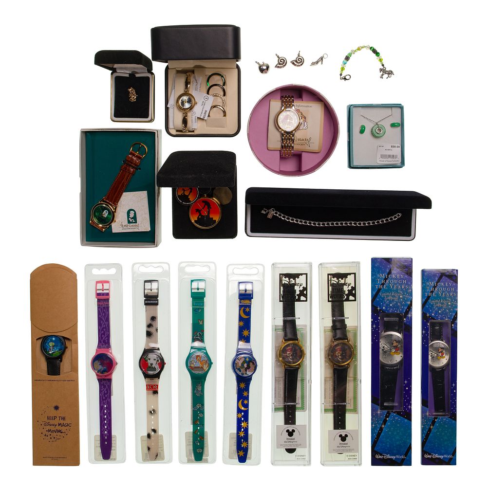 Lot 447: 14k Gold and Sterling Silver Jewelry and Watch Assortment