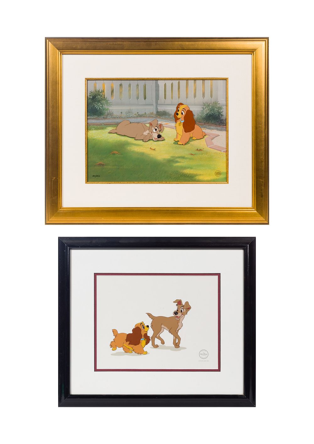 Lot 452: Disney 'Lady and the Tramp' Animation Art Sericels