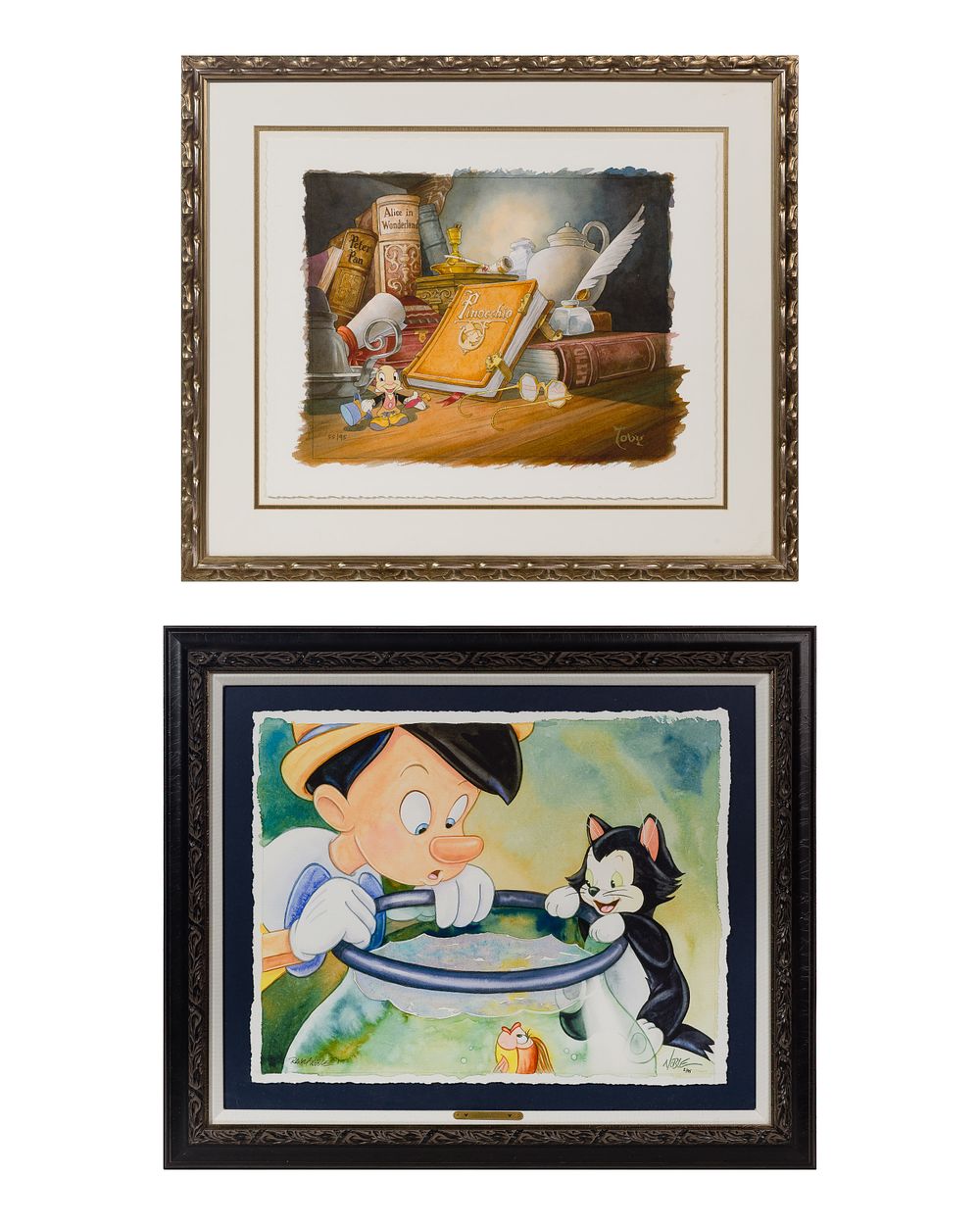 Lot 464: Randy Noble and Toby Bluth 'Pinocchio' Giclees