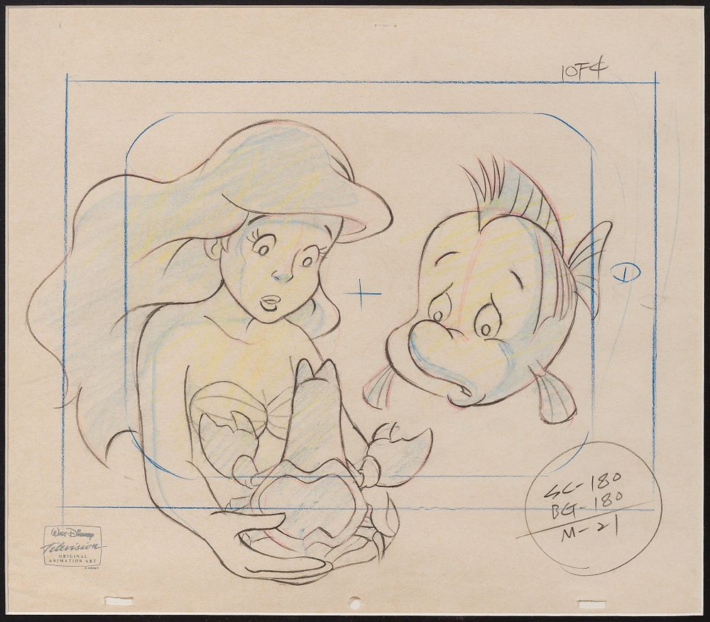 Lot 475: Disney 'The Little Mermaid' Production Drawing