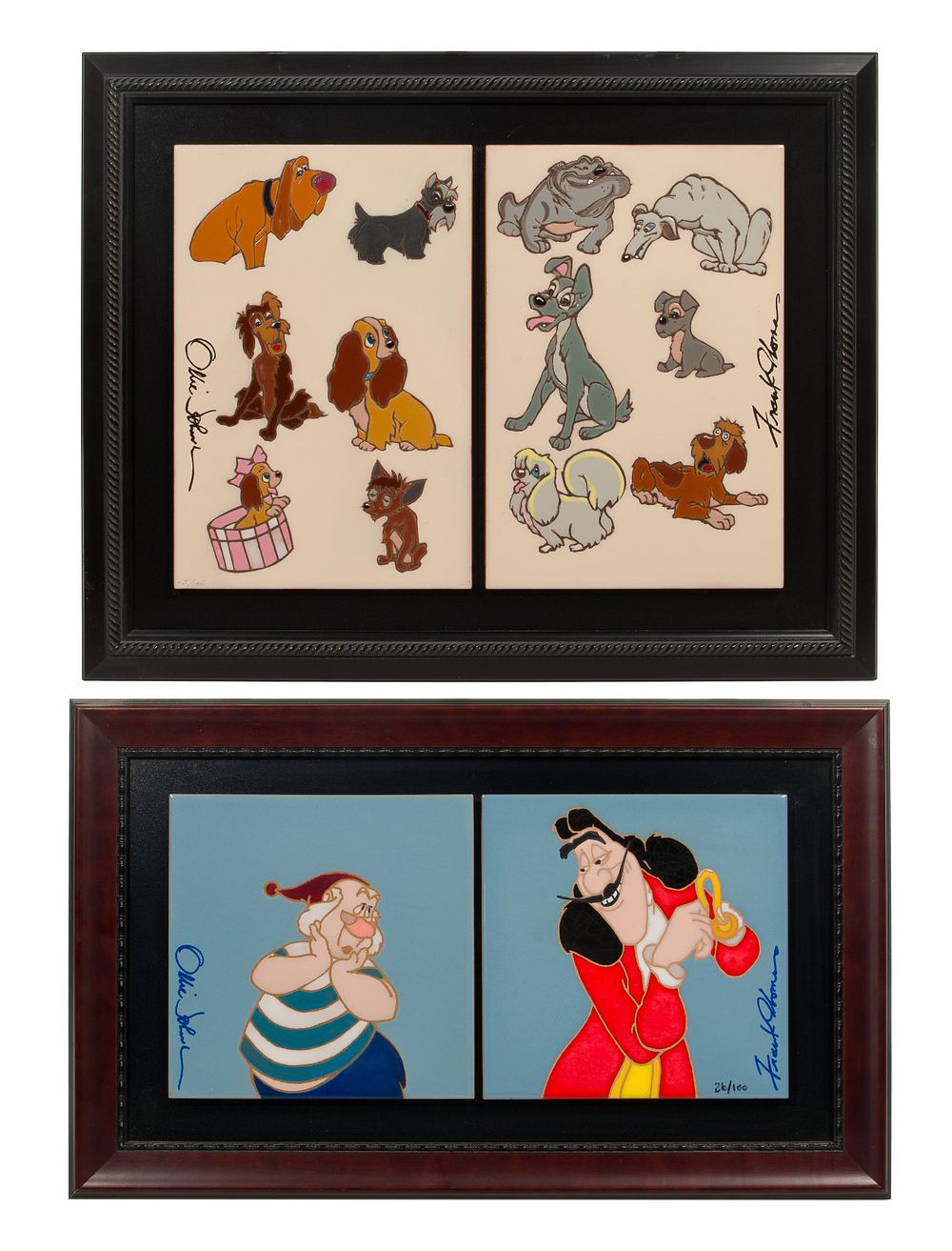 Lot 476: Frank Thomas and Ollie Johnston (American, 20th Century) Ceramic Tile Assortment