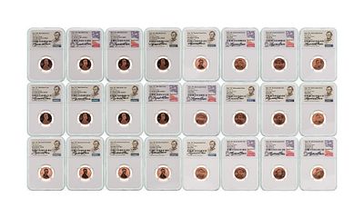 United States Mint - 2019-W 1c Lincoln NGC Collection (24) coins including: (8) PF-70 RD UCAM, (5)