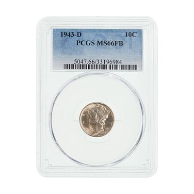 United States Mint - 1943-D 10c MS-66 FB PCGS Property from: an Estate, Galena, Illinois Category: