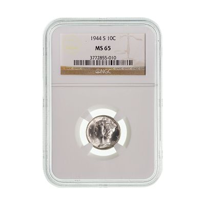 United States Mint - 1944-S 10c MS-65 NGC Property from: an Estate, Galena, Illinois Category: