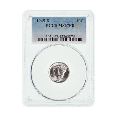 United States Mint - 1945-D 10c MS-67 FB PCGS Property from: an Estate, Galena, Illinois Category: