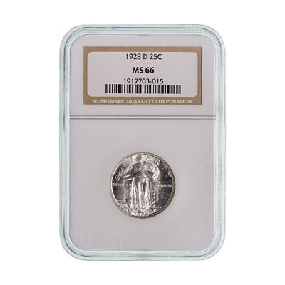 United States Mint - 1928-D 25c MS-66 NGC Property from: an Estate, Galena, Illinois Category:
