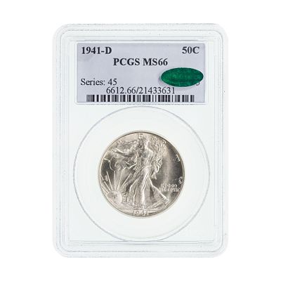 United States Mint - 1941-D 50c MS-66 PCGS CAC Property from: an Estate, Galena, Illinois