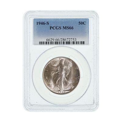 United States Mint - 1946-S 50c MS-66 PCGS Property from: an Estate, Galena, Illinois Category:
