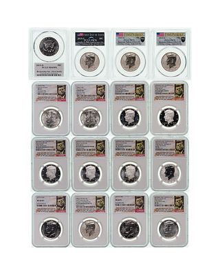United States Mint - NGC and PCGS Kennedy 50c Collection (16) coins including NGC: 1964-D MS-65