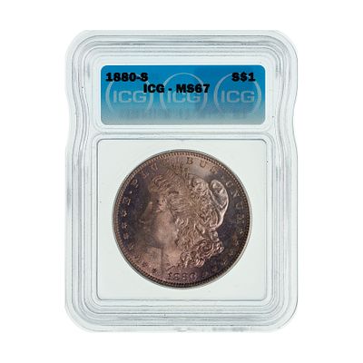 United States Mint - 1880-S $1 MS-67 ICG Property from: an Estate, Galena, Illinois Category:
