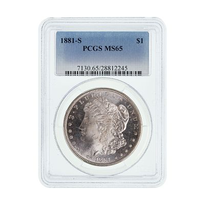 United States Mint - 1881-S $1 MS-65 PCGS Property from: an Estate, Galena, Illinois Category: