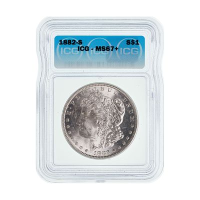 United States Mint - 1882-S $1 MS-67+ ICG Property from: an Estate, Galena, Illinois Category: