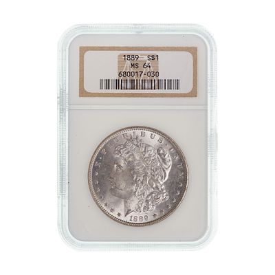 United States Mint - 1889 $1 MS-64 NGC Property from: an Estate, Galena, Illinois Category: