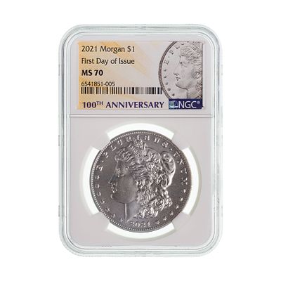 United States Mint - 2021 $1 Morgan MS-70 NGC First day of issue Property from: an Estate, Galena