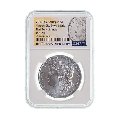 United States Mint - 2021-CC Privy $1 Morgan MS-70 NGC First day of issue Property from: an Estate