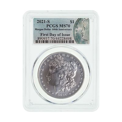 United States Mint - 2021-S $1 Morgan MS-70 PCGS First day of issue Property from: an Estate