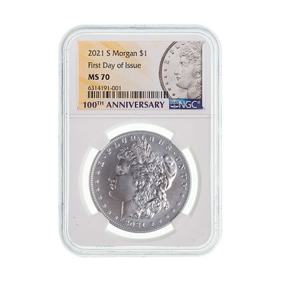 United States Mint - 2021-S $1 Morgan MS-70 NGC First day of issue Property from: an Estate