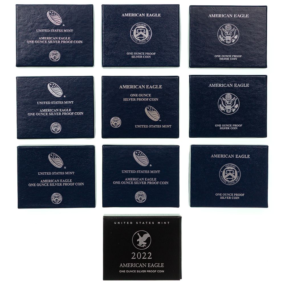 Lot 261: Silver Eagle Proof Collection