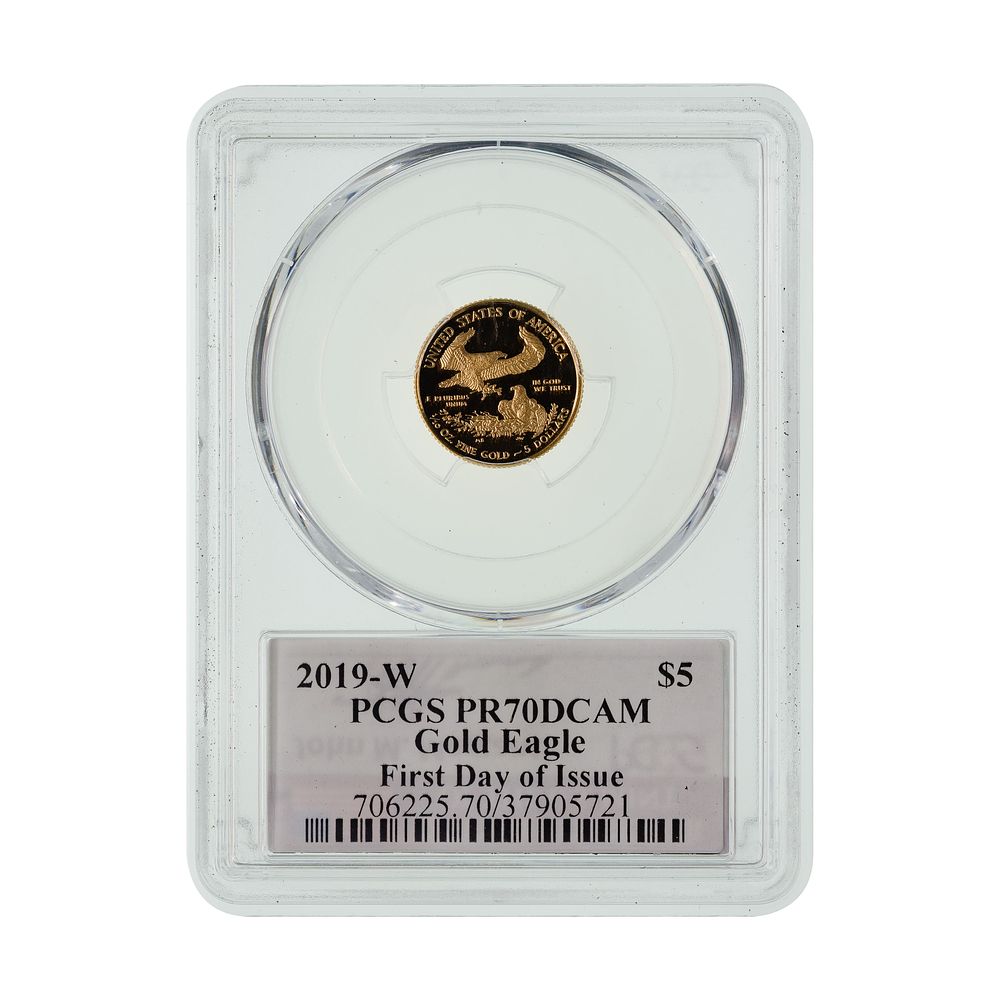 Lot 266: 2019-W $5 Gold Eagle PR-70 DCAM PCGS