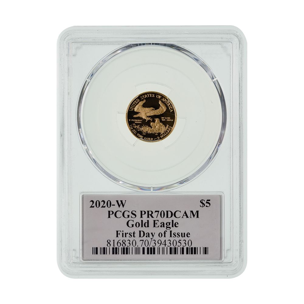 Lot 268: 2020-W $5 Gold Eagle PR-70 DCAM PCGS