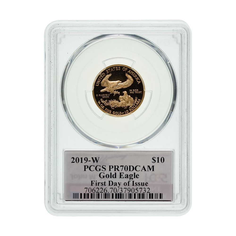 Lot 271: 2019-W $10 Gold Eagle PR-70 DCAM PCGS