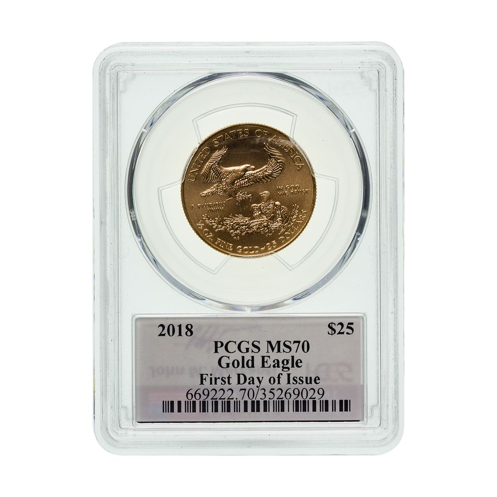 Lot 274: 2018 $25 Gold Eagle MS-70 PCGS