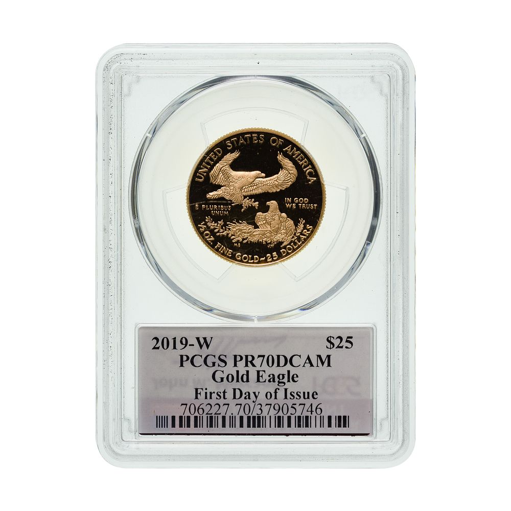 Lot 275: 2019-W $25 Gold Eagle PR-70 DCAM PCGS