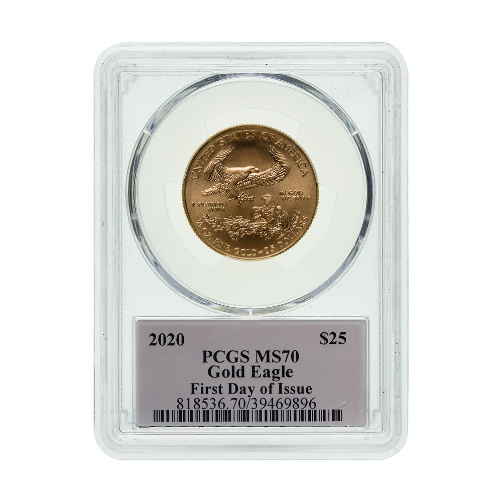 Lot 276: 2020 $25 Gold Eagle MS-70 PCGS