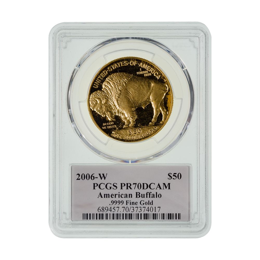 Lot 279: 2006-W $50 Gold Buffalo PR-70 DCAM PCGS